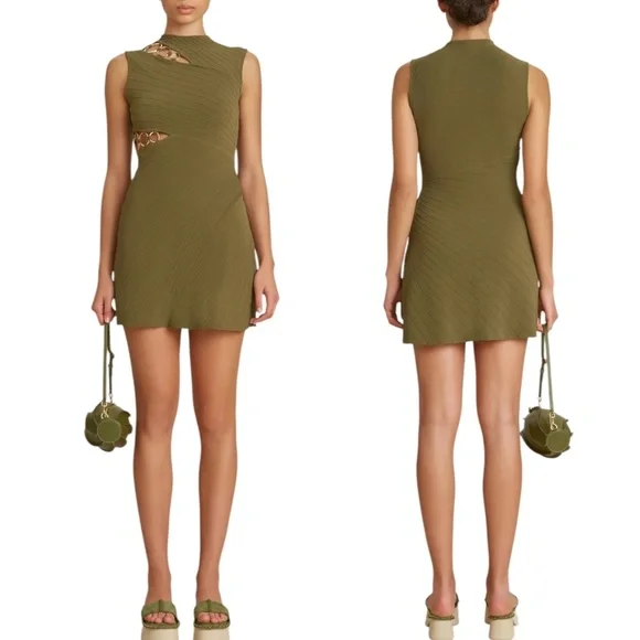 cult gaia | Dresses | Cult Gaia Nwt Womens Dimetria Knit Mini Dress In  Serpent Green Small | Poshmark